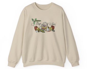 Soup Wench Vegetable Pullover Sweatshirt, Comfortable Jumper for Winter, Funny Foodie Gift, Cozy Long Sleeve Top, Unisex Crewneck Sweater