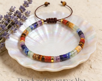 Pride Armband für Männer und Frauen - LGBTQ LGBT Regenbogen Kristall Armband - Schwul Lesben Bisexuell Bi Transgender - Handgemachter Boho Style