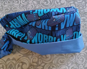 TARDIS Noise tie-back scrub cap