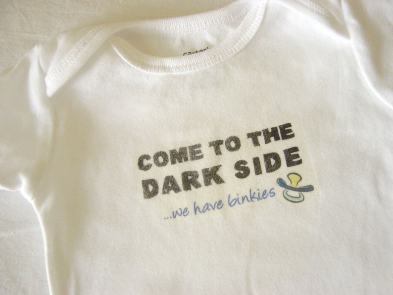 Come to the Dark Side Baby Bodysuit sizes newborn to 24 months image 1