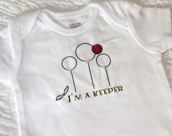I&#39;m a Keeper Baby Bodysuit (sizes newborn to 24 months)