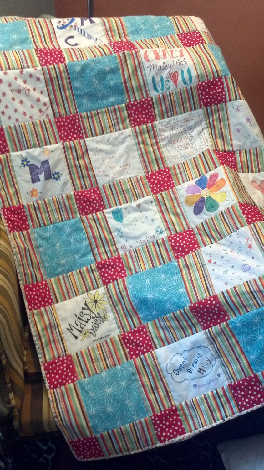 Custom Interactive Baby Shower Quilt