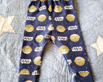 Leggings para bebé de Star Wars The Child en color azul marino (tallas desde recién nacido hasta 24 meses)