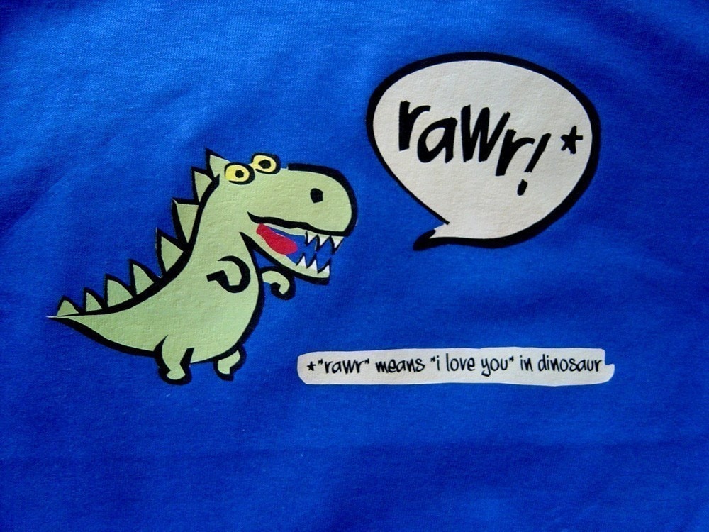 Kids Rawr Means I Love You Dinosaur Tee Shirt | Etsy
