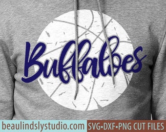 Buffaloes Basketball SVG File, Grunge Buffalo SVG, DIY Basketball Mom Shirt, Grunge Basketball svg File For Silhouette, svg File For Cricut