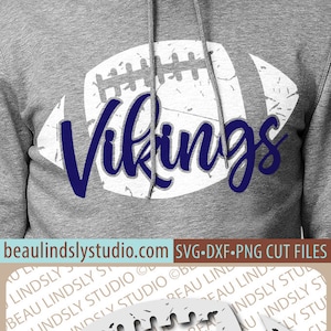 Vikings Football SVG File, Grunge Viking SVG, DIY Football Mom Shirt, Grunge Football svg File For Silhouette, svg File For Cricut Project