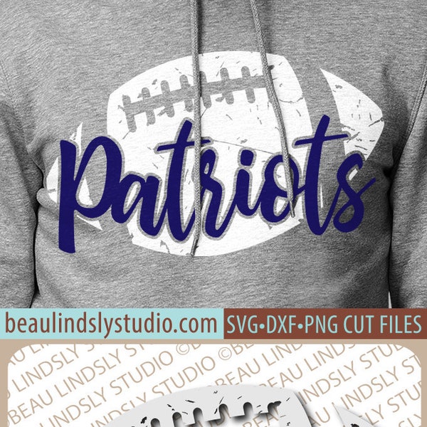 Patriots Football SVG File, Grunge Patriot SVG, DIY Football Mom Shirt, Grunge Football svg File For Silhouette, svg File For Cricut Project