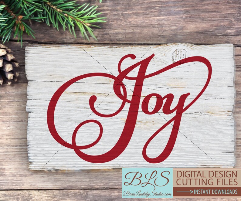 Download Script Joy SVG File Christmas SVG For Cricut Projects | Etsy