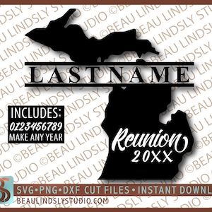 Custom Michigan Family Reunion SVG Schnittdatei, Michigan SVG, Family Reunion T Shirt SVG, Cricut svg File Format, SVG Datei für Silhouette
