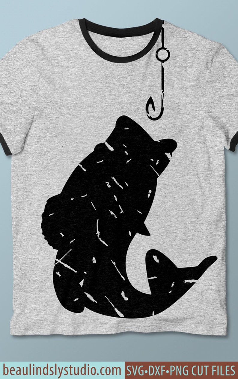Download Grunge Fish SVG Distressed Large Mouth Bass SVG File ...