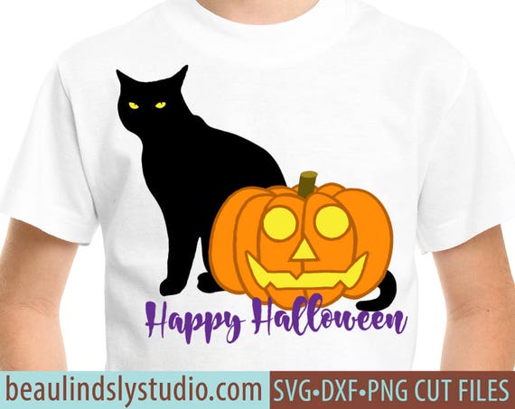 Download Halloween Black Cat Svg File Jack O Lantern Svg For Cricut Etsy