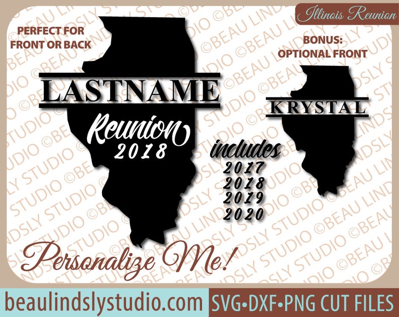 Download Custom Illinois Family Reunion SVG Cutting File Illinois ...