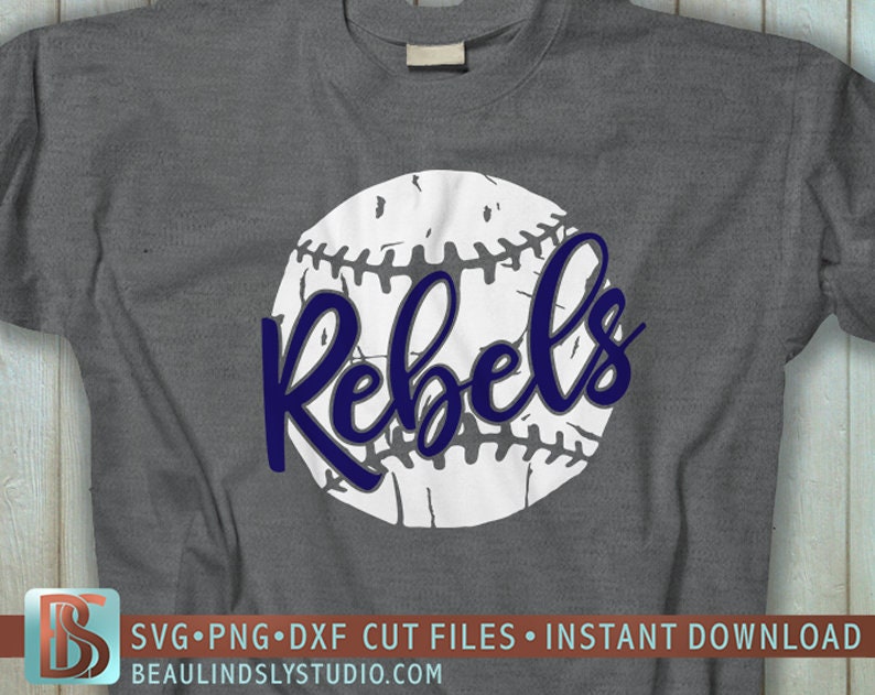 Rebels Baseball SVG, Rebels Softball SVG, Little League Rebels, Grunge ...