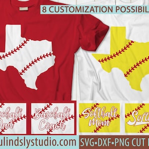 Texas Softball SVG, Texas Baseball SVG, Little League Baseball, Softball Mom, Softball Dad, Softball Coach, Silhouette SVG, Cricut svg File