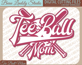 T Ball Mom SVG, Little League TBall, Tee Ball SVG, TBall SVG, svg file for Silhouette Pattern, svg file for Cricut Projects, svg Format File