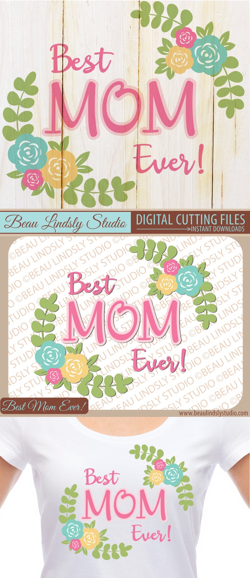 Download Best Mom SVG Cutting File Happy Mothers Day SVG SVG File For | Etsy