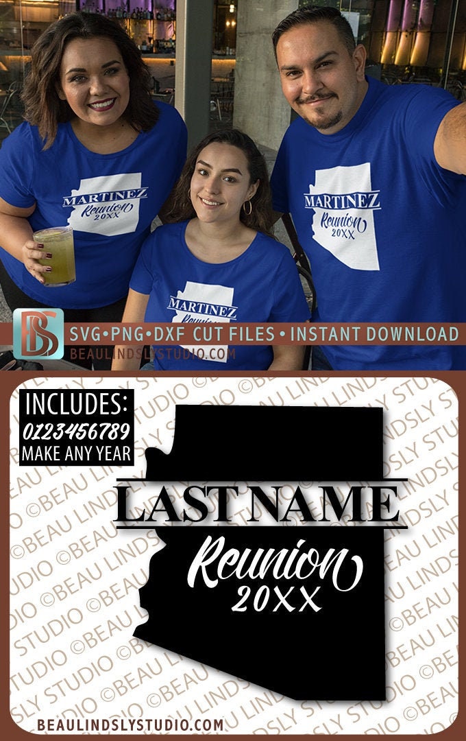 Arizona Family Reunion SVG Cutting File, Great for Silhouette Patterns ...