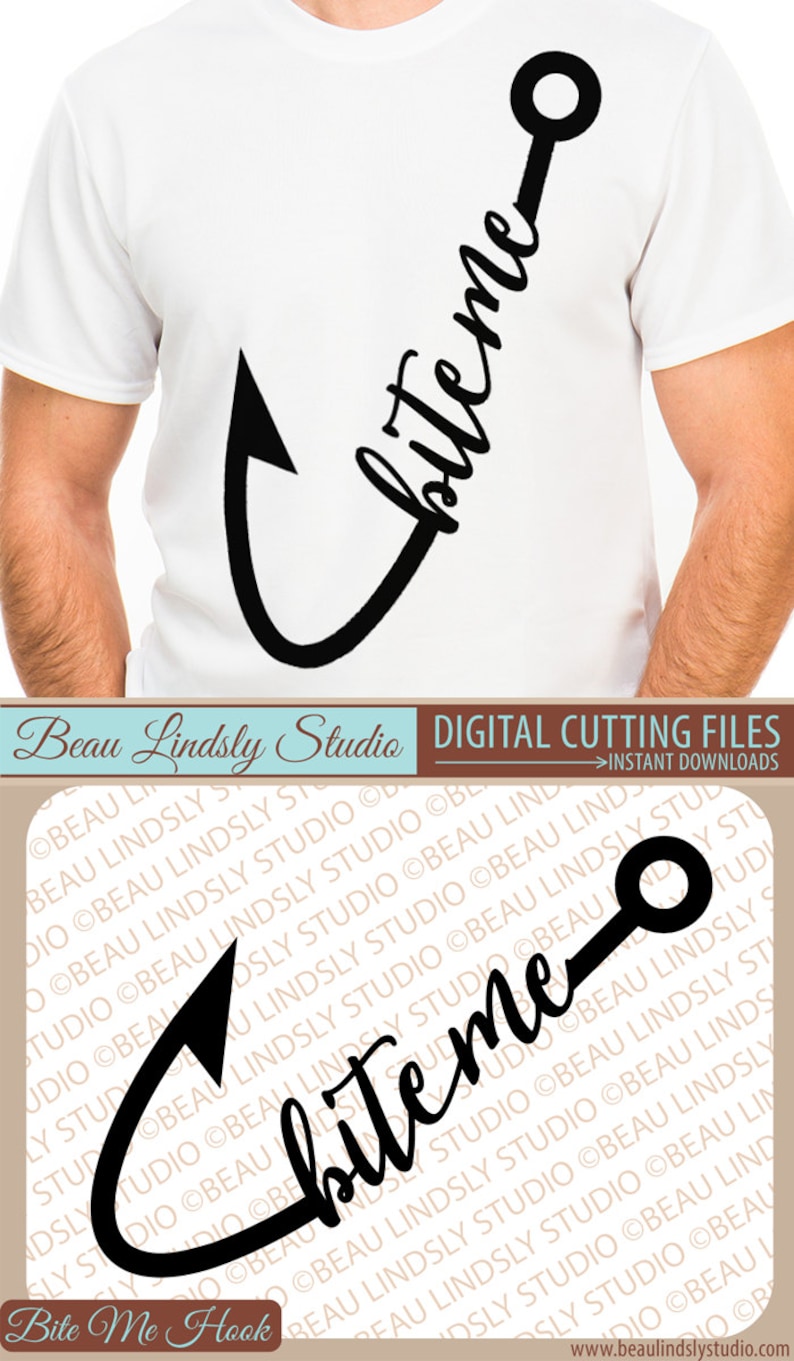 svg File For Cricut Projects Fish Hook Clip Art Cricut SVG svg file for Silhouette Silhouette svg Fishing Pun SVG: Bite Me Fishing SVG