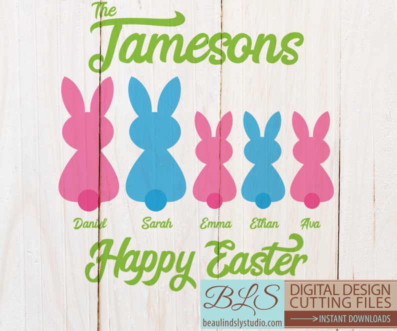 Download Easter Bunny Family Clip Art SVG Easter SVG Stick Figure ...