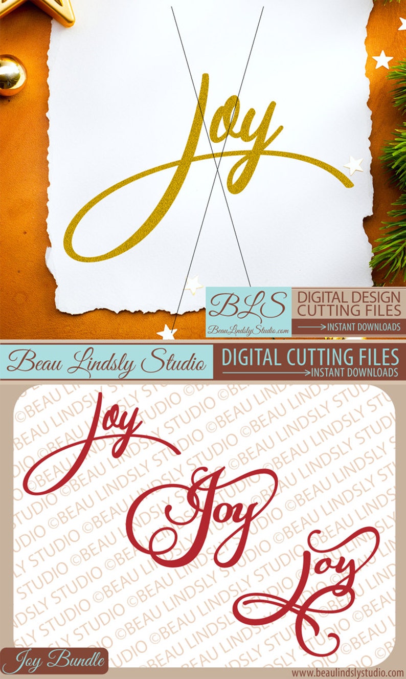Download Script Joy SVG File Christmas SVG For Cricut Projects | Etsy
