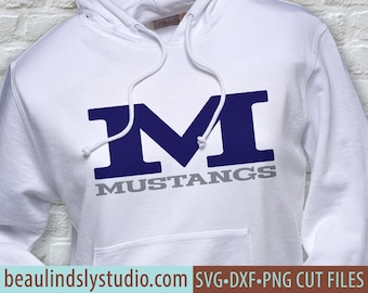 Mustang Team SVG, Mustang SVG, Team Sport svg, Football Mom svg, Back To School svg File For Silhouette, svg File For Cricut Project