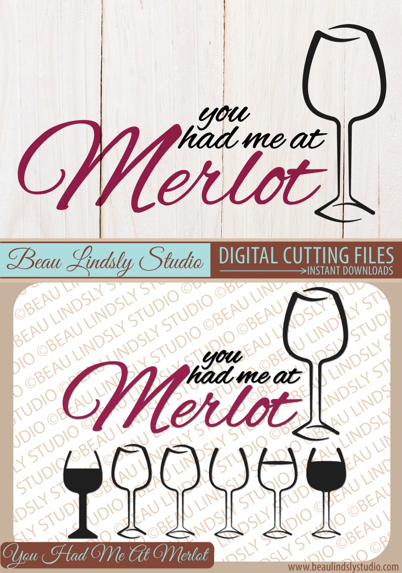 Wine Glass Clip Art Funny Pun SVG File for Silhouette Etsy