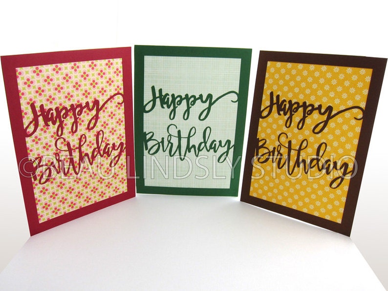 Download Birthday Card Svg Cutting File Happy Birthday Card Happy Etsy