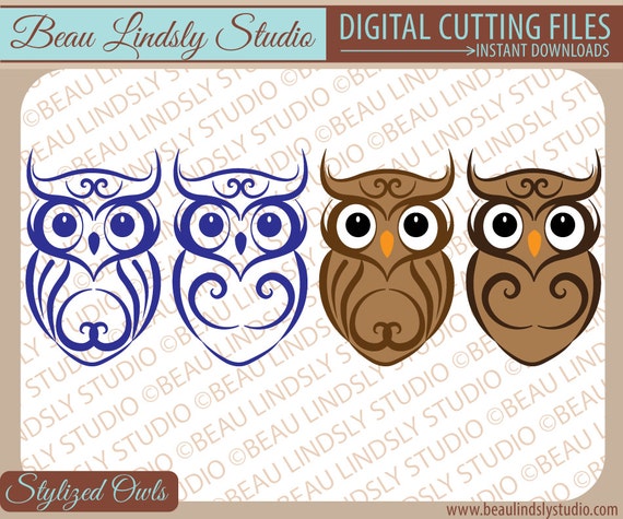 Download Free Stylized Owl Svg File Great For Owl Decor Projects Svg File Etsy SVG Cut Files