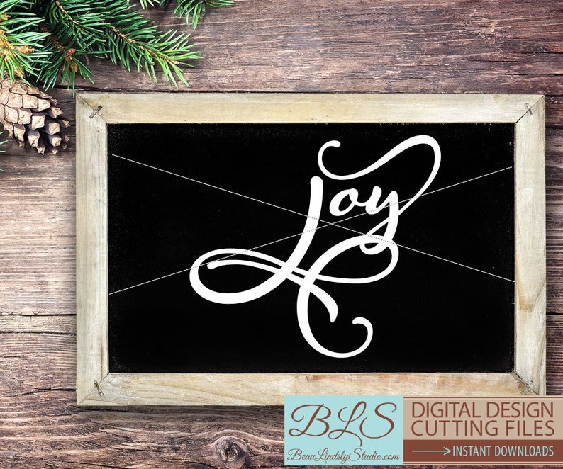 Download Script Joy SVG File Christmas SVG For Cricut Projects | Etsy