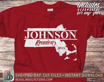 Massachusetts Family Reunion SVG, Massachusetts SVG Cutting File, Family Reunion T Shirt SVG, Cricut svg File Format, Silhouette svg File