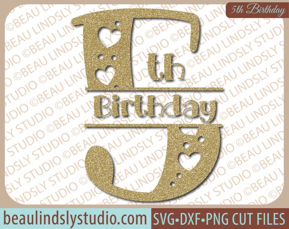 Download Girls 5th Birthday Svg File