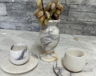 Marble Espresso Cups, Perfect Gift for Coffee Lovers, Sophisticated Kitchen, Turkish Coffee