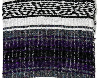 Handmade Purple Falsa Blanket: Mexican Game Beach Travel Blanket