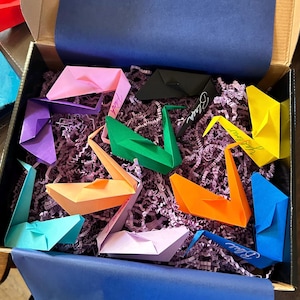 Coffret de cygnes origami faits main