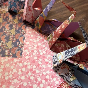 Coffret de cygnes origami japonais faits main