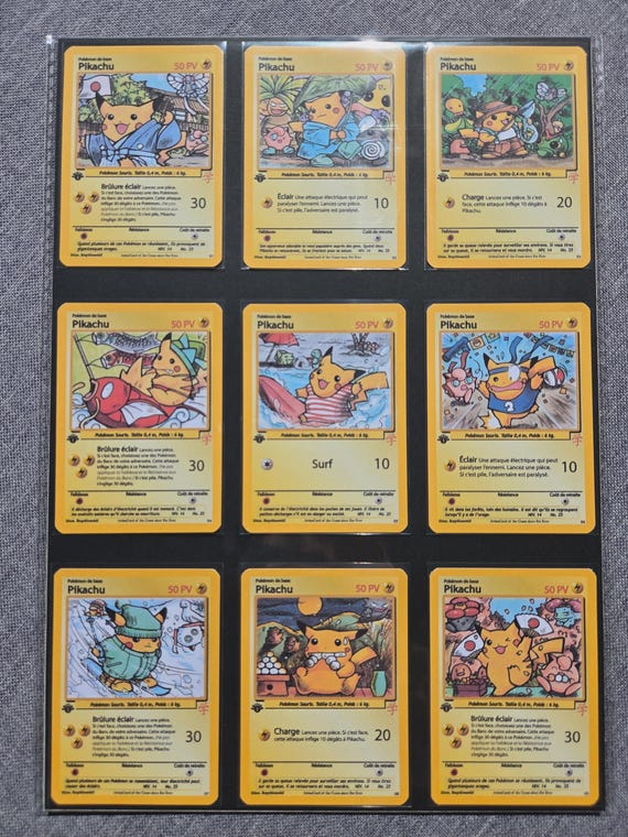 Pikachu Pokmon Cards - Japanese Set Wizards Style Pikachu Pokmon Cards - Japanese Set Wizards Style