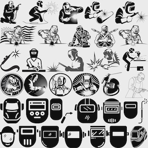 Welder SVG Bundle, Welder Clipart, Welder Cut Files for Cricut, Welder Vector, Welding Torch svg, Welding Helmet SVG, Welding Design