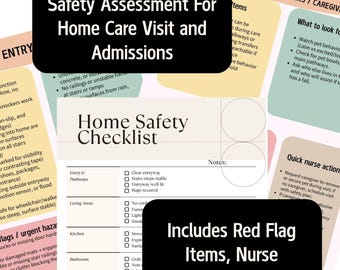 Home Health Nurse Printable Home Safety Toolkit, Complete Guide with Red Flags, Charting Examples, Teaching Tips, Nurse Actions, Checklist