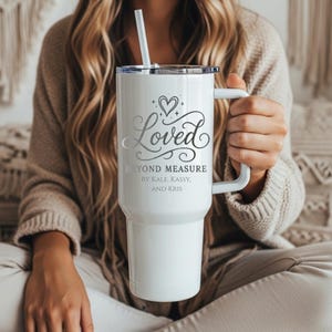 Custom Engraved Stainless 40oz Tumbler, Scripture Quote Cup for Believer,  Gift for Her, Personalized Present Religious Inspirational Gift