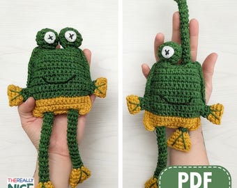 Sensory Slide & Stretch Frog Crochet Pattern | Stim Crochet Toy, Interactive Autism Amigurumi Pattern | PDF Digital Download