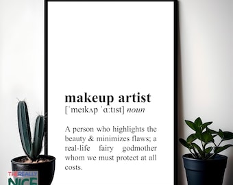 Makeup Artist PRINTABLE Wall Art, Beauty Brush Design, Salon Decor, Instant Digital DOWNLOAD