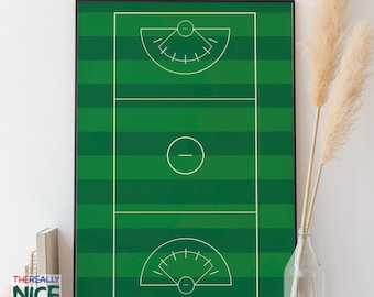 Lacrosse Field Art Print, Sports Decor (Digital Download)