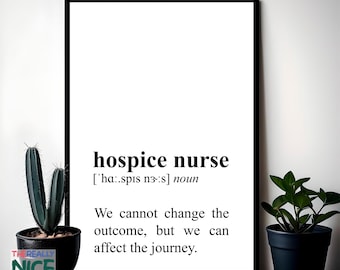 Hospice Nurse PRINTABLE Wall Art, Compassionate Care Design, Healthcare Decor, Instant Digital DOWNLOAD