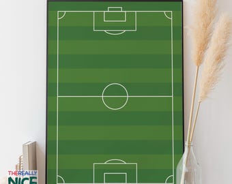 Kunst aan de muur voetbalveld, poster stadiongras, decor voetbalveld, instant digitale DOWNLOAD
