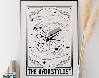 Hairstylist PRINTABLE Wall Art, Salon Decor, Professional Stylist Design, Instant Digital DOWNLOAD