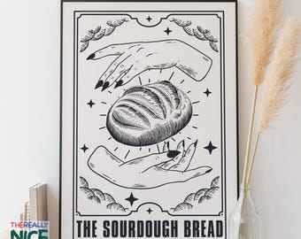 Artisan Sourdough Bread Poster, Kitchen Wall Decor (Digital Download)