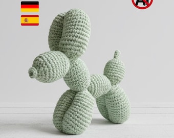 Crochet Balloon Dog Pattern PDF | Amigurumi Tutorial | Digital Download