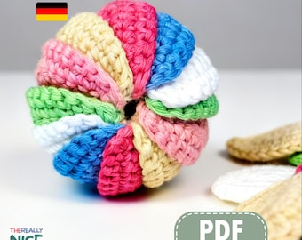 Patroon gehaakt babyballetje | Sensorisch speelgoed Montessori | Digitale pdf-download | Patroon gehaakt fidgetspeelgoed | DIY kraamcadeau