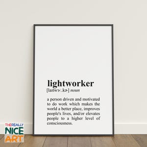Lightworker PRINTABLE Wall Art, Spiritual Energy Design, Healing Space Decor, Instant Digital DOWNLOAD