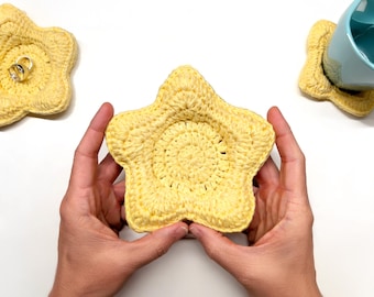 Puffy Star Coaster Crochet Pattern | Chunky Star Pillow Coaster | Coffee Coaster | Beginner Friendly Crochet PDF Tutorial